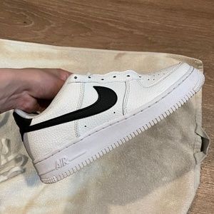 Nike air forces black check mark